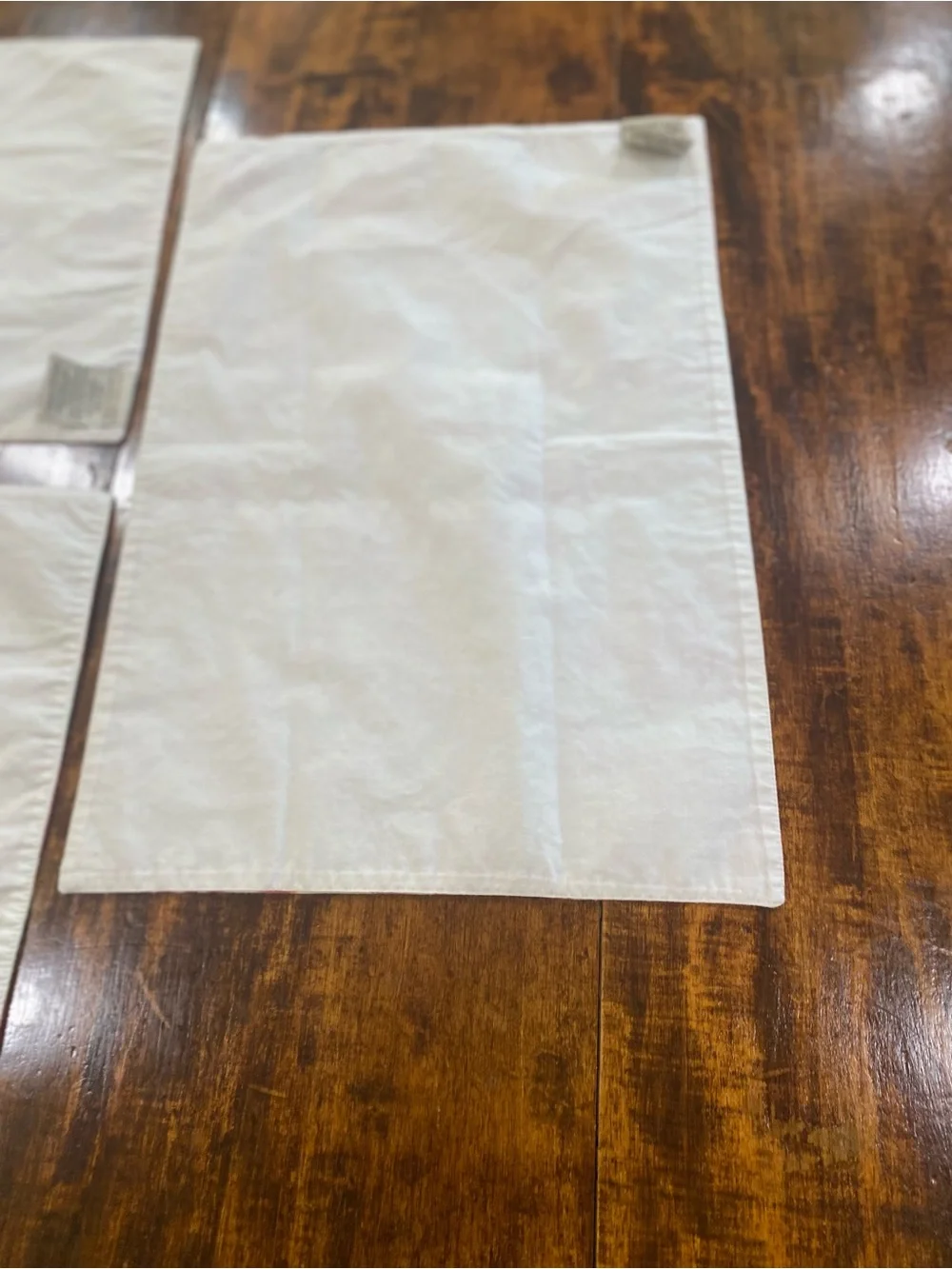 Pottery Barn Ikat Set of 3 Placemats Coral and Cream Casual Formal Linen Blend